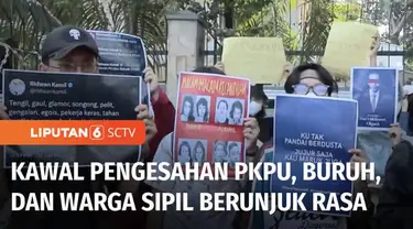 Demi mengawal putusan Mahkamah Konstitusi hingga disahkan dalam Peraturan KPU. Unjuk rasa digelar di depan gedung  Komisi Pemilihan Umum Republik Indonesia, pada Minggu pagi. Aksi berjalan bersamaan dengan rapat pleno KPU bersama Komisi II DPR.