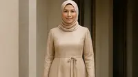 7 Tips Memakai Gamis Brokat dengan Aksen Tali untuk Ibu-ibu Usia 40-an