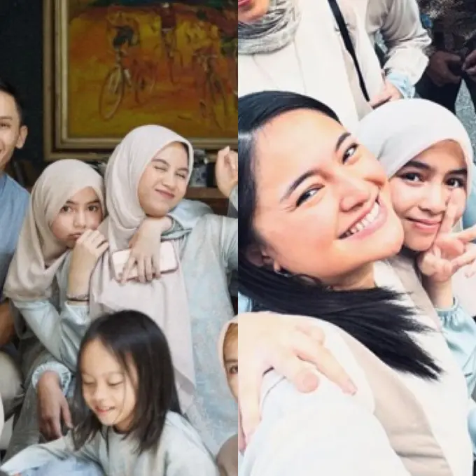 Sienna Kasyafani Saat Lebaran Bersama Ibu Kandung dan Ibu Sambungnya