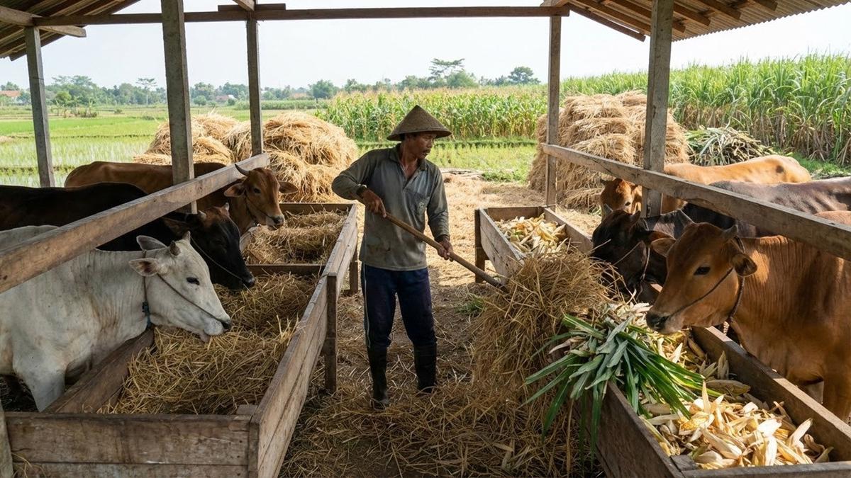 Pakan Sapi Tanpa Ngarit: Praktis, Hemat Biaya dan Efisien untuk Peternak Modern