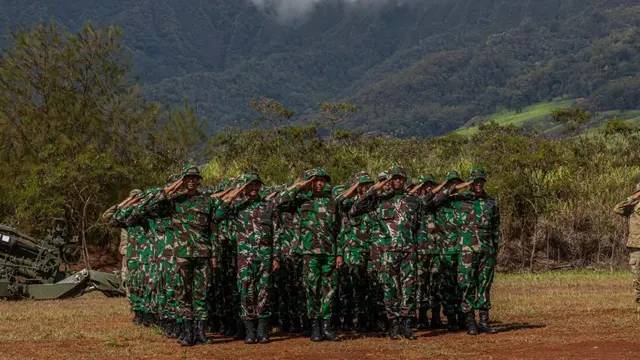 Tentara Republik Indonesia di Joint Pacific Multinational Readiness Training Center (JPMRC), Oktober 2022.