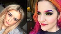 Bila sebelumnya rambut yang diwarnai, maka kali ini alis yang diwarnai dengan warna-warna yang berani