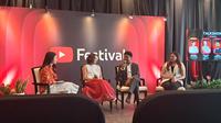 YouTube Indonesia menegaskan posisinya sebagai platform video terbesar di seluruh Indonesia dan mengalami pertumbuhan masif pada fitur video commerce. (Liputan6.com/Nariza Riskantia Haya)
