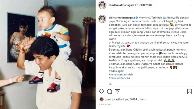 Chintami Atmanagara - Oddie Agam (Foto: Instagram/@chintamiatmanagara)