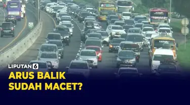 Gelombang arus balik lebaran mulai memadati ruas jalan tol Jakarta - Cikampek hari Rabu (4/5). Ribuan kendaraan tampak melaju pelan di daerah Karawang Jawa Barat.