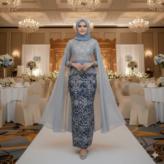 7 Model Gamis Batik Brokat 2026 yang Lagi Tren, Elegan untuk Acara Resmi Maupun Kondangan