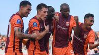 Pemain Borneo FC selebrasi saat pertandingan menjamu Persijap Jepara di BRI Super League 2025/26 di Stadion Segiri, Samarinda, Minggu (24-8-2025). (Dok.&nbsp;borneofc.id)