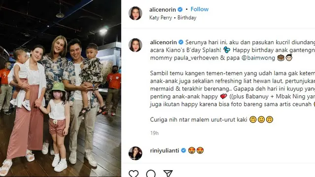 Pesta ulang tahun Kiano putra Baim Wong yang ke-2