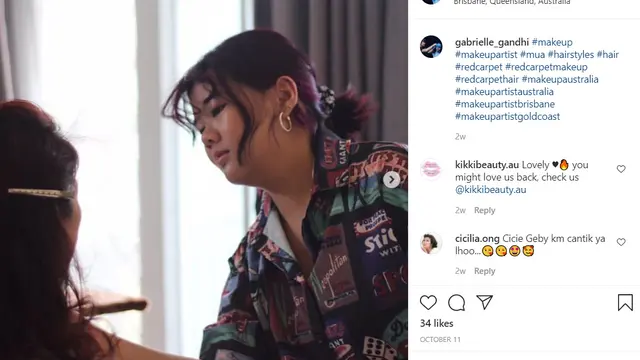 Gaby, Seorang Make Up Artist tunarungu yang menginspirasi lewat konten make up (IG: @GabrielleGandhi/@Gabrielle_Gandhi))