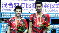 Ganda campuran Indonesia, Tontowi Ahmad/Liliyana Natsir, menjadi runner-up Kejuaraan Asia Bulutangkis 2016 di Wuhan, China. (Bola.com/PBSI) 