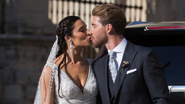 Momen Kebahagian Sergio Ramos dan Pilar Rubio di Hari Pernikahan