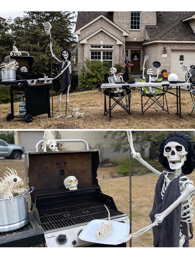 7 Potret Lucu Kerangka Manusia Peragakan Aktivitas Harian, Jauh dari Kata Seram