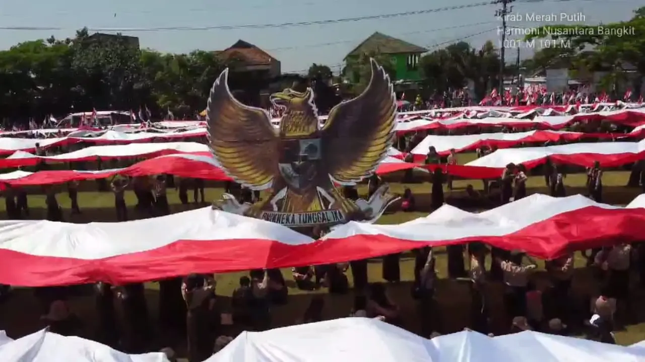 Pelaksanaan Kirab Merah Putih tahun 2024 (Foto dokumen Panitia)