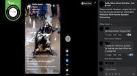 Gambar tangkapan layar&nbsp;video yang diklaim hewan 'sapi laut' terdampar di Bangkalan, Madura, Jawa Timur. (sumber: Facebook)
