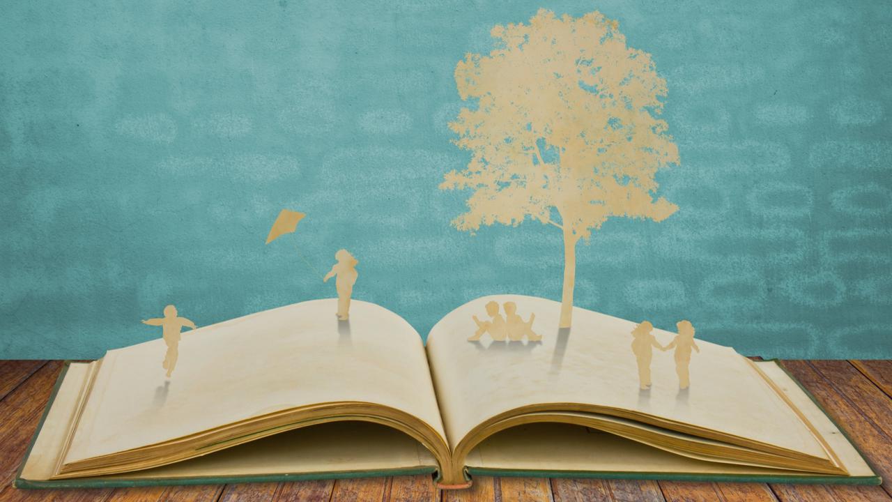 Ilustrasi teks, buku cerita