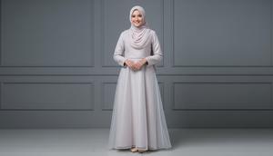 Tren Gamis Organza Simple tapi Mewah untuk Pesta Pernikahan/ Ilustrasi AI