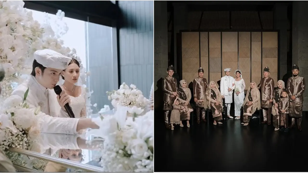 6 Potret Keluarga Angga Yunanda dan Shenina di Akad Nikah, Berbusana Cokelat Elegan