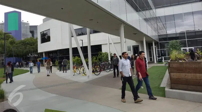 Suasana kantor pusat Google di Googleplex, Mountain View, Palo Alto, California. Liputan6.com/Jeko Iqbal Reza