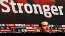 Gareth Bale saat menggelar konferensi pers jelang babak 8 besar Piala Eropa 2016, Stadium COSEC, Prancis, Rabu (29/6). Bale menyebut kini Wales sudah berada setingkat di atas Inggris. (REUTERS / Gonzalo Fuentes)