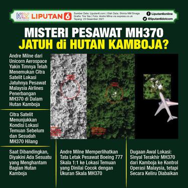 Infografis Misteri Pesawat MH370, Jatuh di Hutan Kamboja?