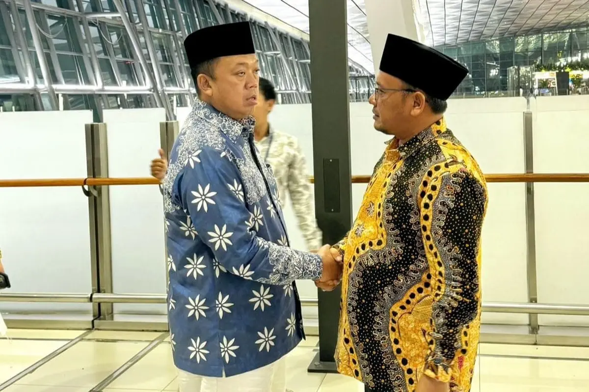 Plt. Bupati Kudus Dr. M. Hasan Chabibie uga ngapresiasi Nusron Wahid sing diangkat dadi Menteri ATR BPN ing Kabinet Merah Putih. (Liputan6.com/Arief Pramono)