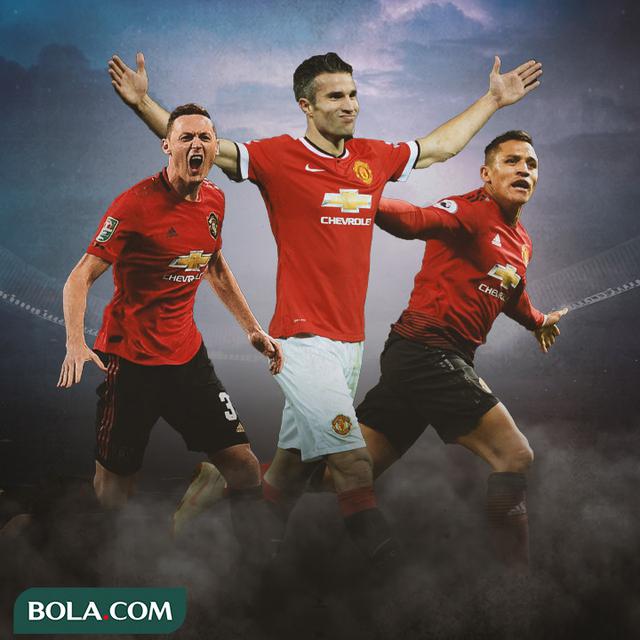 Ilustrasi - Alexis Sanchez, Nemanja Matic, Robin Van Persie