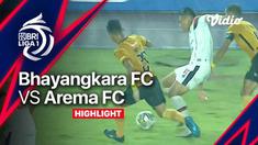 Berita video highlights lanjutan BRI Liga 1 2022/2023 antara Bhayangkara FC melawan Arema FC yang berakhir dengan skor 1-0, Jumat (23/12/2022) malam hari WIB.