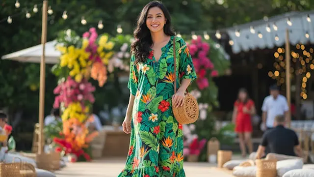 Dress Motif Tropis