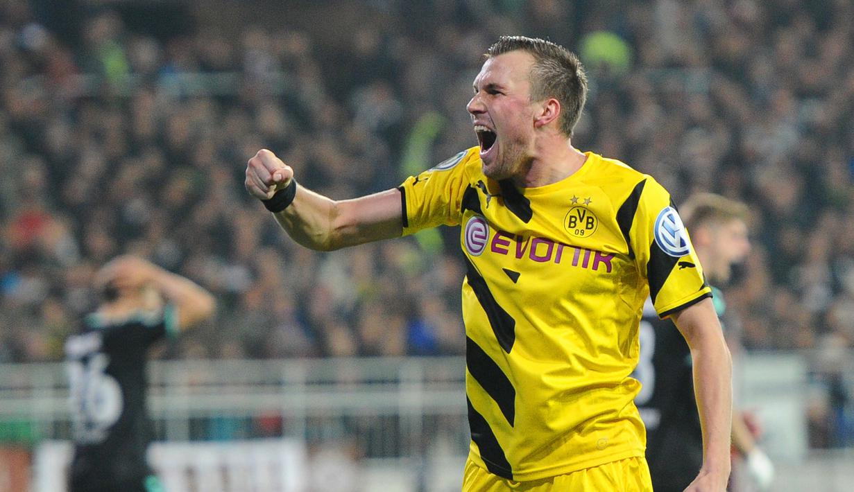 3. Kevin Großkreutz - Pesepak bola yang pernah membela Borussia Dortmund pada musim 2009-2015. Winger kelahiran 19 Jui 1988 tersebut memiliki nama belakang yang cukup sulit untuk disebutkan. (AFP/Daniel Boclwoldt)
