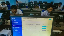 Asesmen Nasional Berbasis Komputer atau yang disingkat ANBK merupakan program evaluasi yang diselenggarakan oleh Kementerian Pendidikan Dasar dan Menengah. (merdeka.com/Arie Basuki)