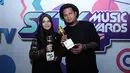 Keberhasilan lagu ciptaan Virgoun yang dipersembahakan untuk Starla terbukti, sukses membawa dua piala kemenangan di panggung SCTV Music Awards 2017, Selasa (16/5/2017).  (Deki Prayoga/Bintang.com)
