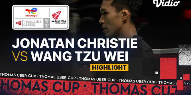 VIDEO Piala Thomas 2020: Indonesia Sementara Unggul 2-1 atas Chinese Taipei Berkat Jonatan Christie