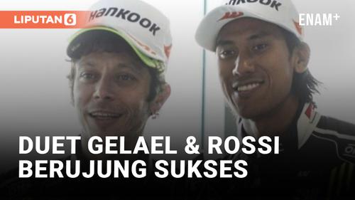 VIDEO: Duet Sean Gelael dan Valentino Rossi Naik Podium di Balap Mobil 24H Dubai