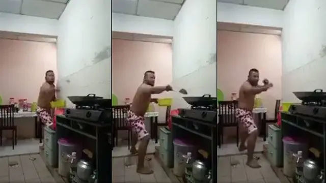 6 Aksi Atraktif Orang saat di Dapur Ini Bikin Tepuk Jidat