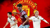 Manchester United - Harry Maguire, Declan Rice, Donny van de Beek (Bola.com/Adreanus Titus)