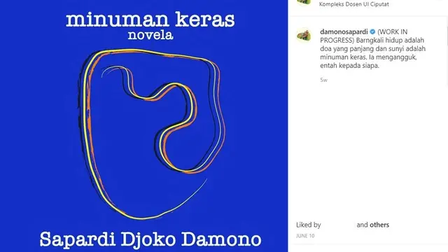 Sapardi Djoko Damono (Instagram/ damonosapardi)