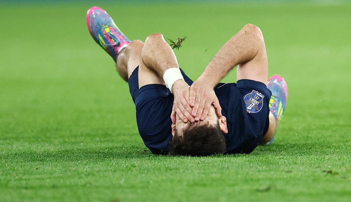 Laju tak terkalahkan PSG di Ligue 1 harus terhenti. Klub ibu kota Prancis itu menelan kekalahan pahit 1-3 dari Nice. ini menjadi kekalahan pertama di liga musim ini. (AFP/Franck Fife)