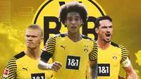 Borussia Dortmund - Erling Haaland, Axel Witsel, Mats Hummels (Bola.com/Adreanus Titus)