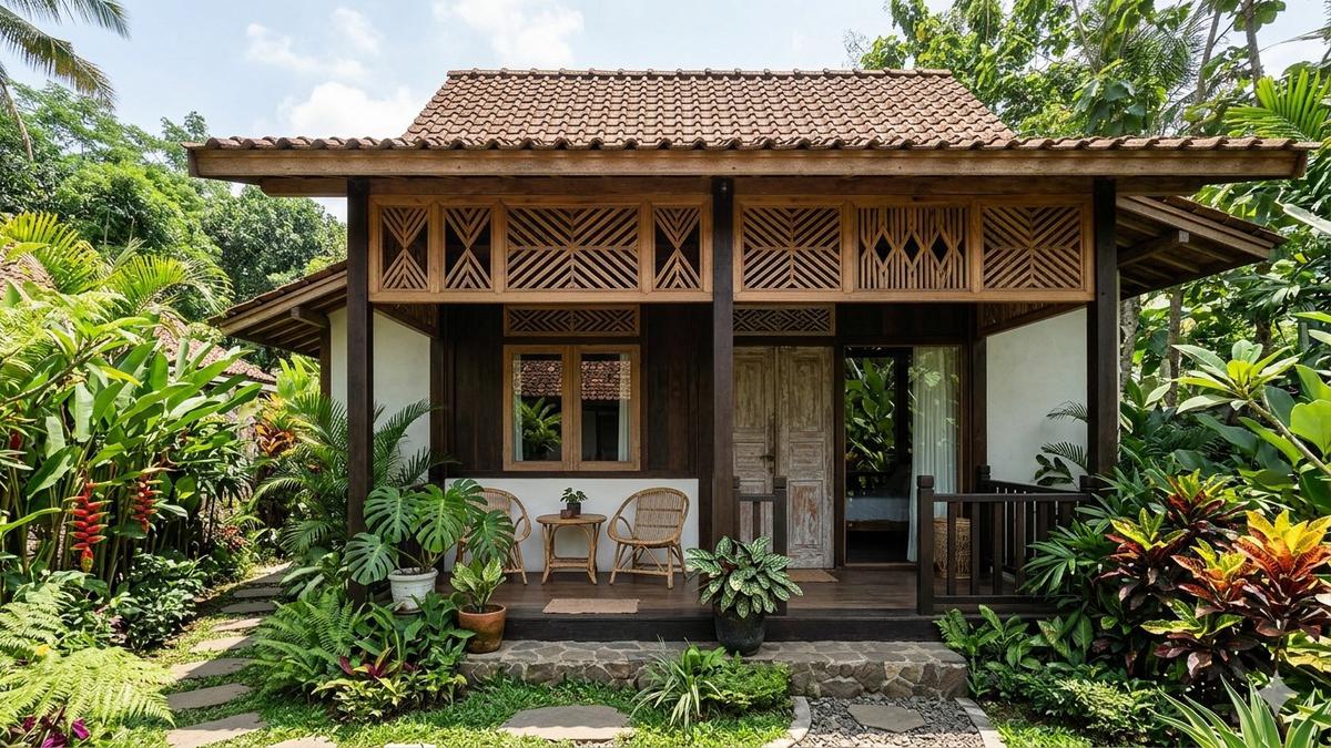 7 Desain Rumah Kecil dengan Lubang Angin Kayu Estetik