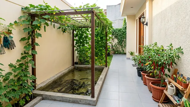 Ide Kreatif Mengubah Halaman Sempit Jadi Kebun Pangan dan Area Ternak Mini. Gemini