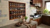 8 Ide Rak Bumbu yang Menyatu dengan Dinding Dapur, Terlihat Elegan dan Tidak Berantakan