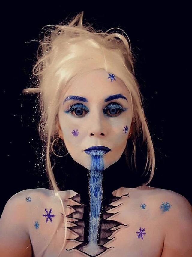 6 Ilusi Optik Makeup Wanita Ini Seram Sekaligus Unik, Bikin Kagum