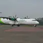 Maskapai Penerbangan Citilink proving flight atau penerbangan uji coba dari Bandara Halim Perdanakusuma (HLP) Jakarta ke Bandara JB Soedirman Enclave Sipil Lanud JB Soedirman PWL Purbalingga. (Foto: Liputan6.com/Humas Pemkab Purbalingga)