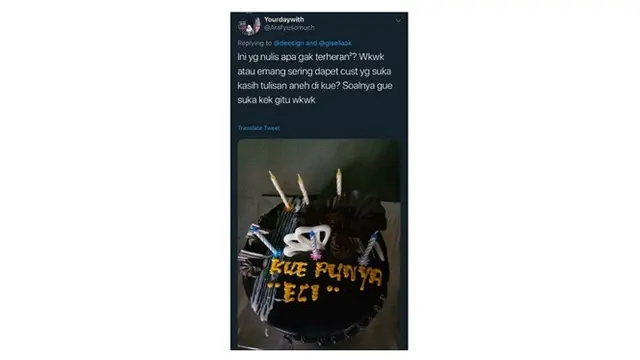 Pesanan Kue Ultah ke Driver Ojek Online Ini Hasilnya Bikin Ketawa