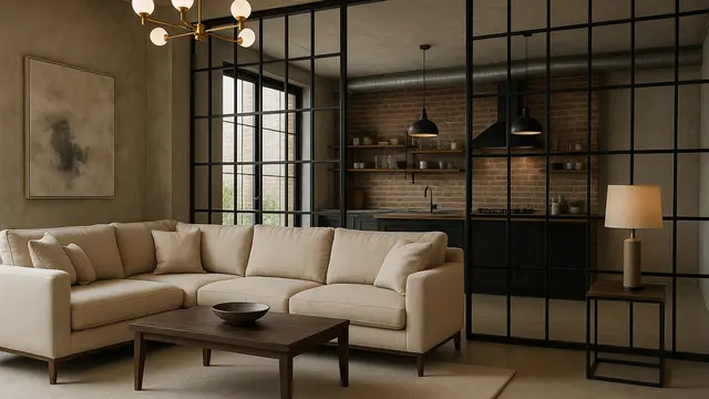 Desain Sekat Ruang Tamu dan Dapur