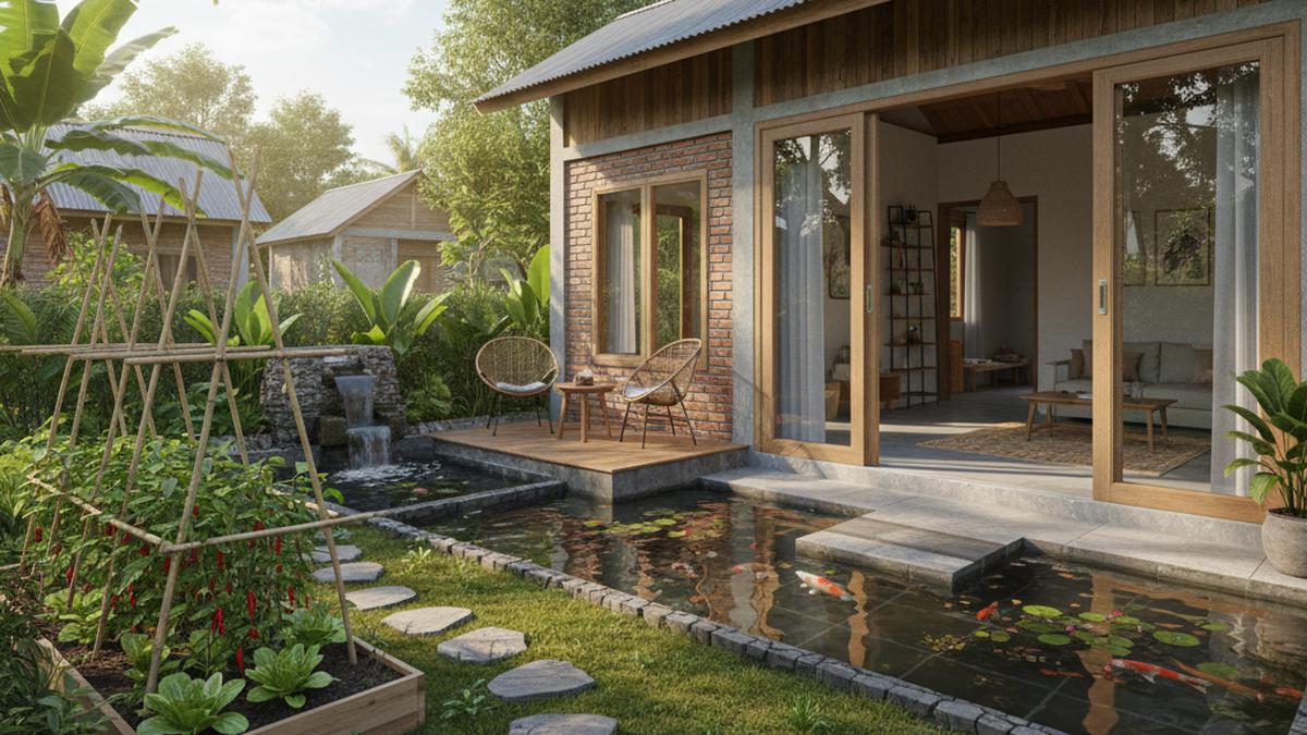 Cara Membuat Area Santai Menyatu dengan Kolam Ikan Mini di Halaman, Tips Wujudkan Oase Pribadi