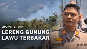 Lereng Gunung Lawu Terbakar, Medan Berat Persulit Upaya Pemadaman Api