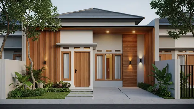 Gambar Rumah Minimalis Modern Kekinian dengan Sentuhan Alami/ Ilustrasi AI