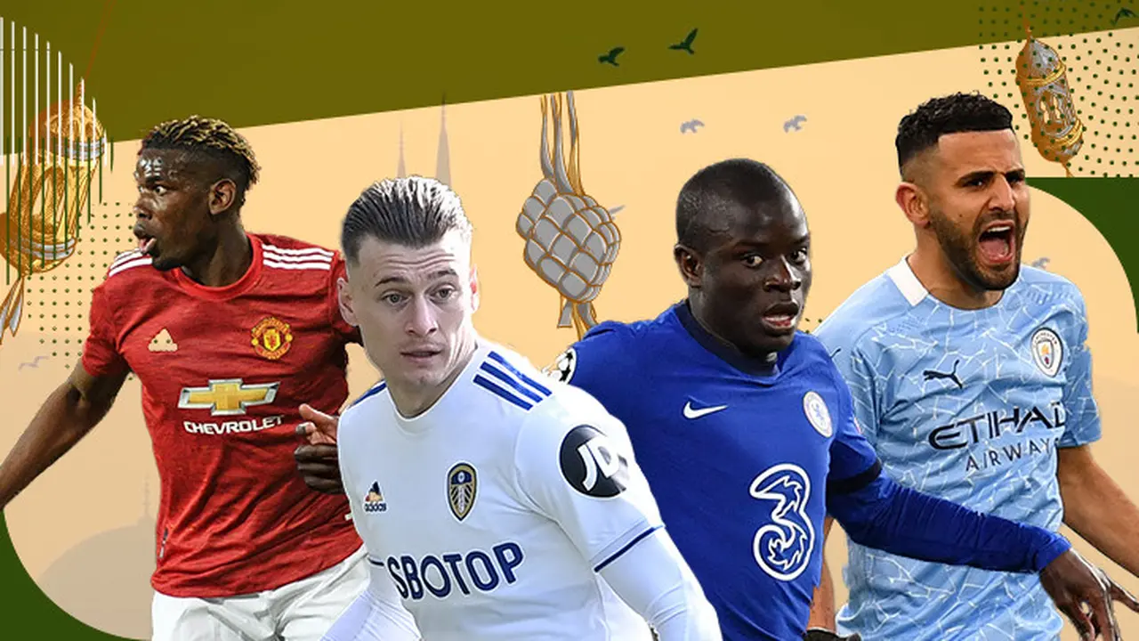 Ezgjan Alioski, N'Golo Kante, Paul Pogba dan Riyad Mahrez