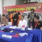 Konferensi pers pengungkapan anggota geng motor brutal di Pekanbaru oleh Polda Riau. (Liputan6.com/M Syukur)